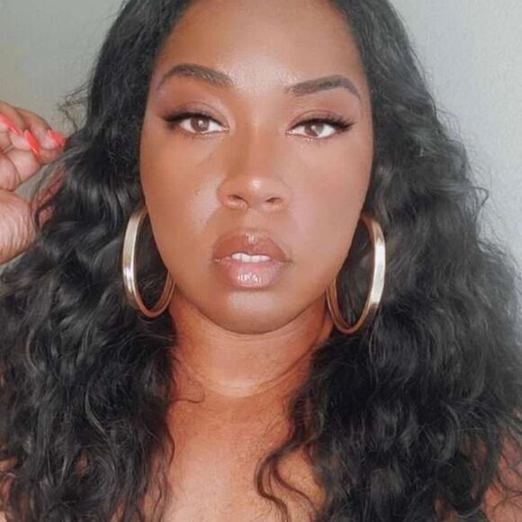 Y2K 90s Yellow Gold Filled Exaggerated Hoop Huggie Earrings - Picture 5 of 8